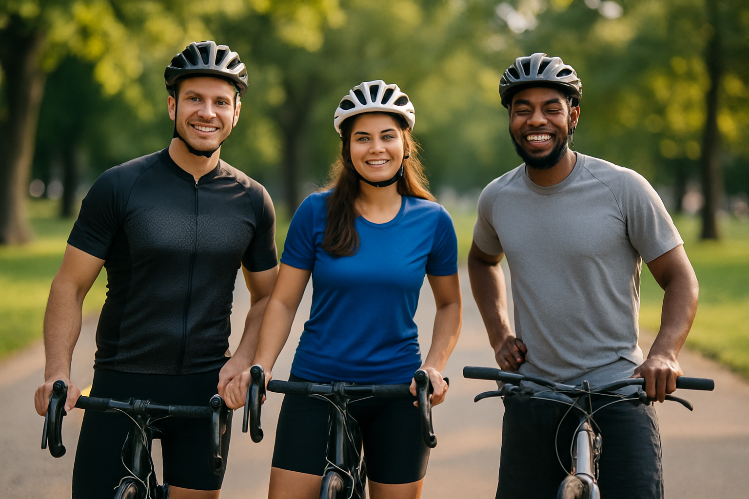 Group of cyclists enjoying a ride together